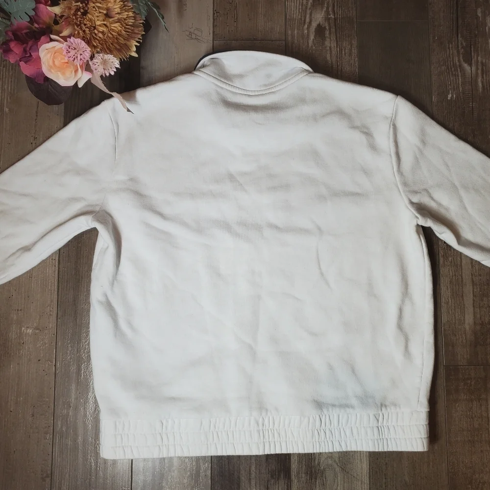 Fila Women's 1/4 Zip Pullover Sweatshirt Size XL White Blue Red EUC - Picture 15 of 16